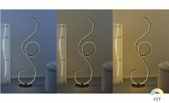 Trio LED-Stehleuchte, schwarz ´ geschwungen´ -Innenleuchten Verkaufsladen 11687221 2 202201251234