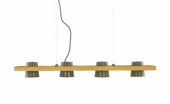 Trio Pendelleuchte, 4-flammig, Nickel antik mit Pinienholz -Innenleuchten Verkaufsladen 11687225 10 202202242232