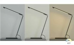 Fischer-Honsel LED-Tischleuchte, anthrazit-grau mit Dimmer