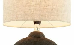 Fischer-Honsel Tischleuchte, 1-flammig, schwarz matt, Schirm rund -Innenleuchten Verkaufsladen 11687318 4 202201141239