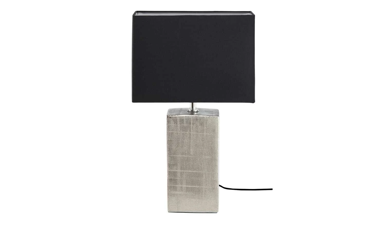 Fischer-Honsel Tischleuchte, 1-flammig, silberfarben antik/ schwarz `groß` | 50|cm 5 Fischer-Honsel Tischleuchte, 1-flammig, silberfarben antik/ schwarz `groß` | 50|cm – Bild 3