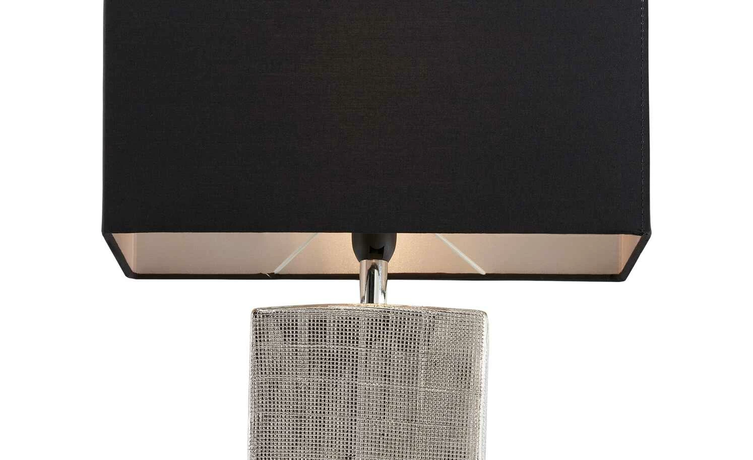 Fischer-Honsel Tischleuchte, 1-flammig, silberfarben antik/ schwarz `groß` | 50|cm 8 Fischer-Honsel Tischleuchte, 1-flammig, silberfarben antik/ schwarz `groß` | 50|cm – Bild 6