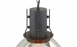 Fischer-Honsel Pendelleuchte, 1-flammig, sandschwarz/Rauchglas -Innenleuchten Verkaufsladen 11687350 5 202202071235