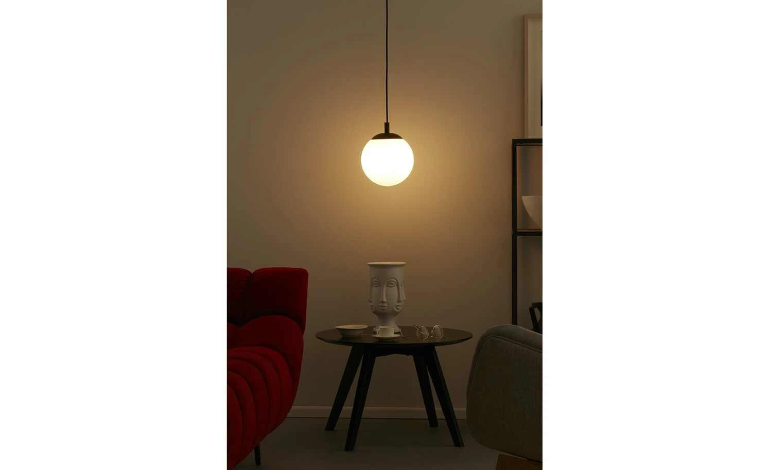 Wofi Pendelleuchte, 1-flammig, Glaskugel ´klein´ | 20|cm 3 Wofi Pendelleuchte, 1-flammig, Glaskugel ´klein´ | 20|cm