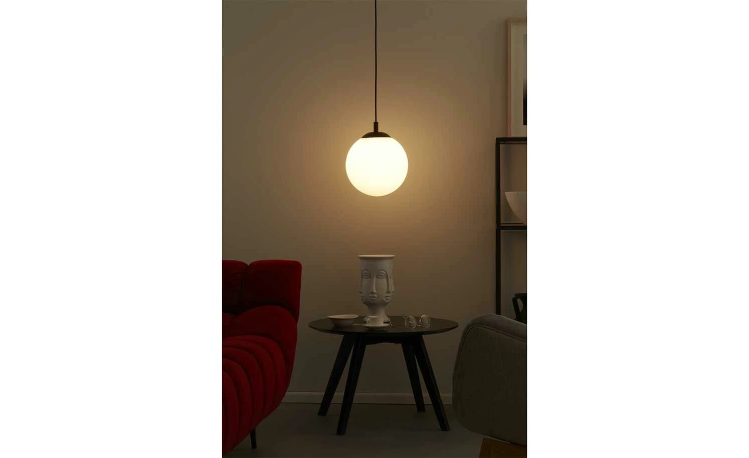 Wofi Pendelleuchte, 1-flammig, Glaskugel ´mittel´ | 25|cm 3 Wofi Pendelleuchte, 1-flammig, Glaskugel ´mittel´ | 25|cm