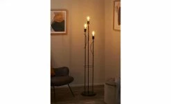 Stehleuchte, 3-flammig, rostfarben