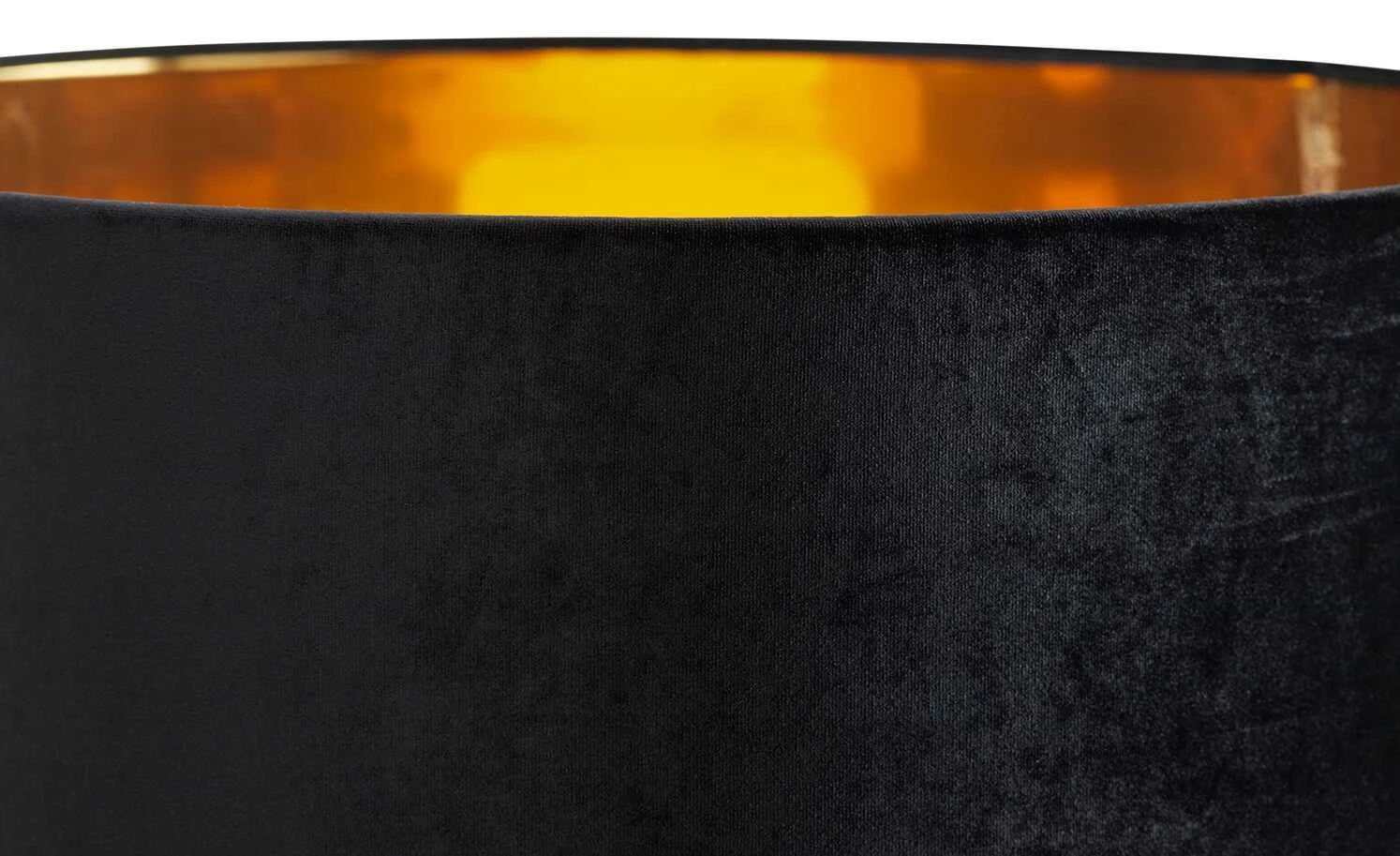 Stehleuchte, 1-flammig, Samtschirm schwarz/gold 6 Stehleuchte, 1-flammig, Samtschirm schwarz/gold – Bild 4