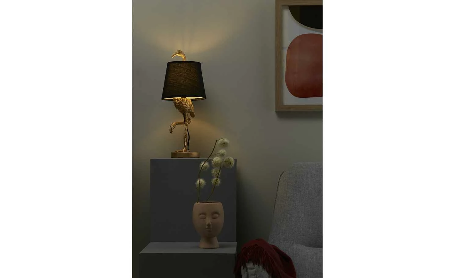 Trio Tischleuchte, 1-flammig `Flamingo`schwarz/goldfarbig 3 Trio Tischleuchte, 1-flammig `Flamingo`schwarz/goldfarbig