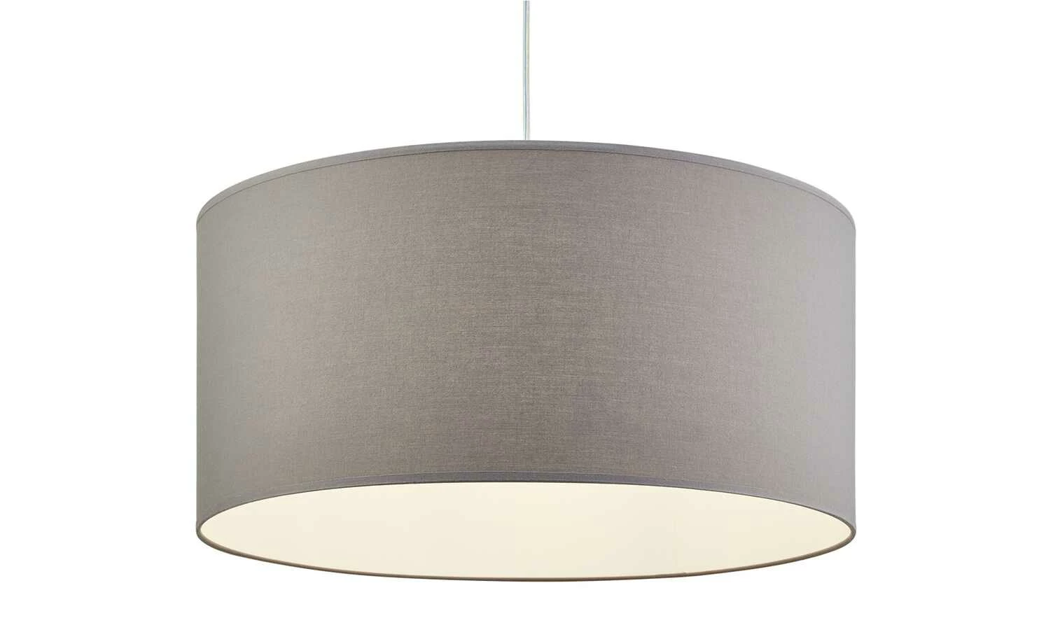 Pendelleuchte, 1-flammig, Stoff grau 6 Pendelleuchte, 1-flammig, Stoff grau – Bild 4