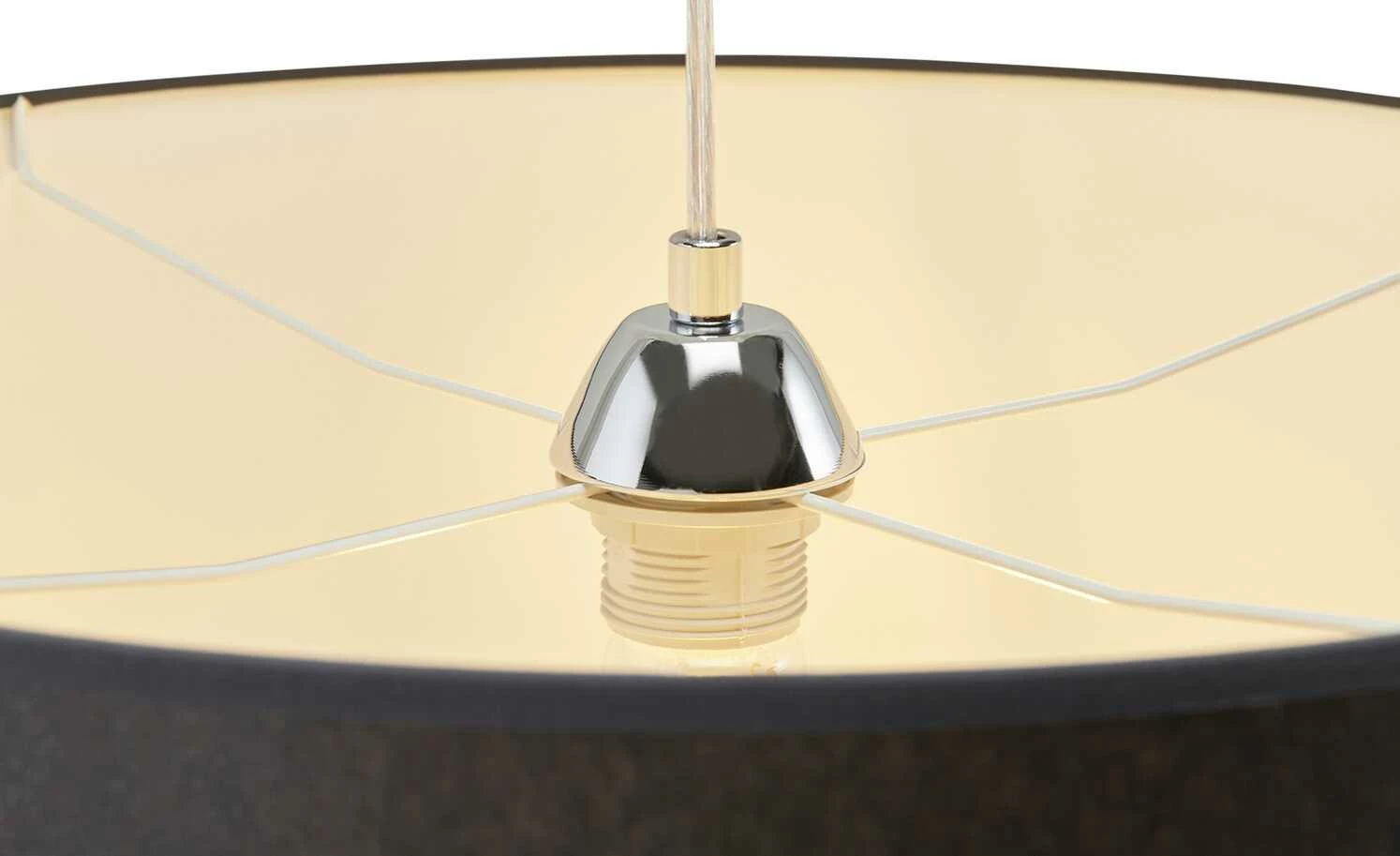 Pendelleuchte, 1-flammig, Stoff schwarz 6 Pendelleuchte, 1-flammig, Stoff schwarz – Bild 4