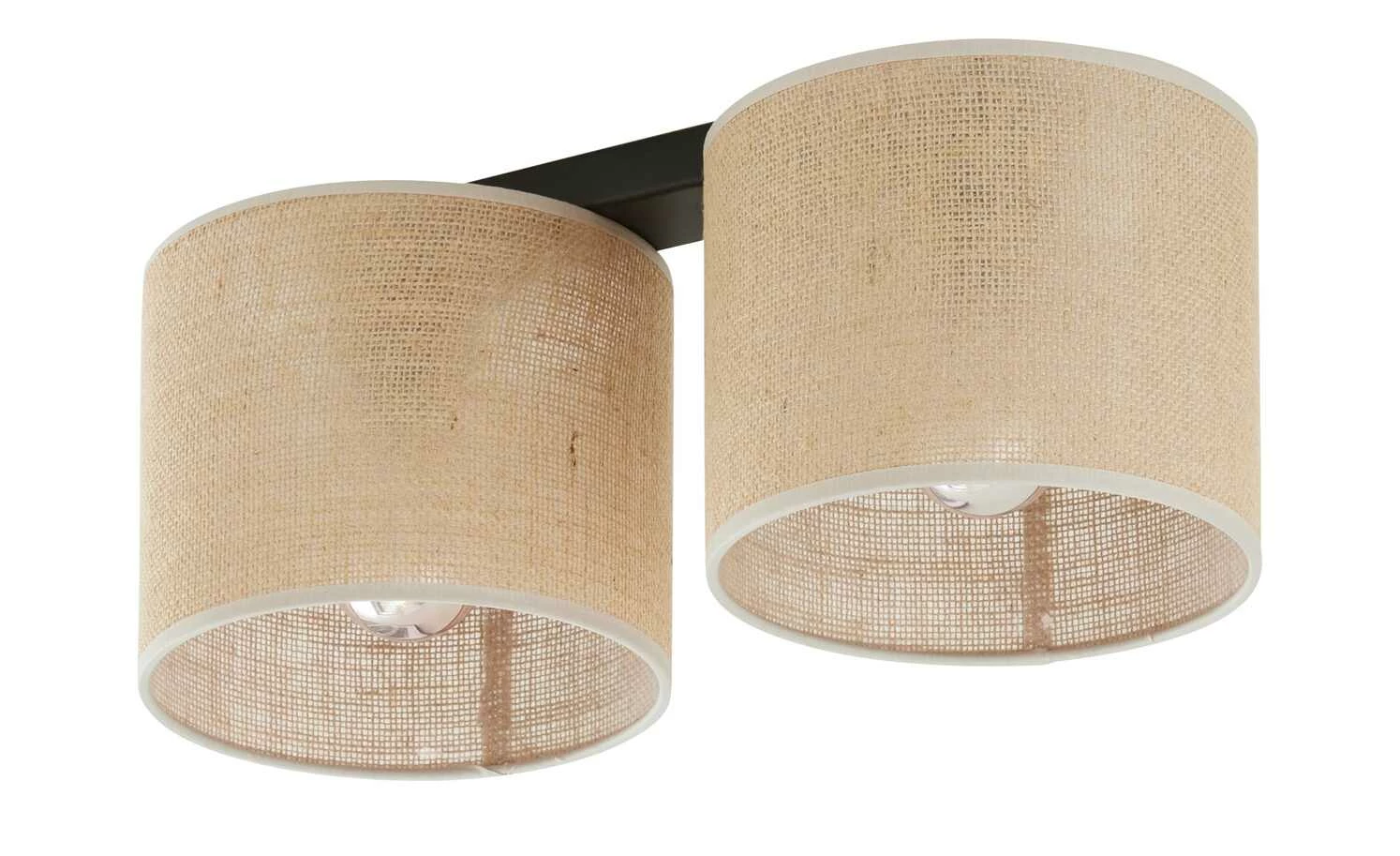 Deckenleuchte, 2-flammig mit Schirmen aus Jute 4 Deckenleuchte, 2-flammig mit Schirmen aus Jute – Bild 2