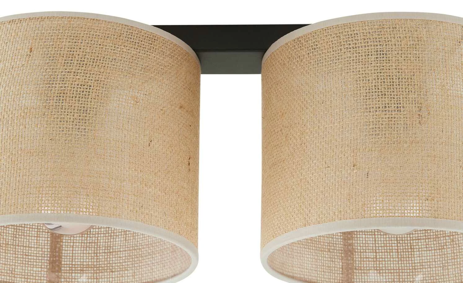 Deckenleuchte, 2-flammig mit Schirmen aus Jute 7 Deckenleuchte, 2-flammig mit Schirmen aus Jute – Bild 5