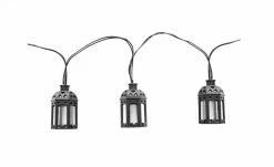 Solar-Lichterkette, schwarz, 8-flammig