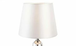 Tischleuchte, 1-flammig, chrom mit Stoffschirm -Innenleuchten Verkaufsladen 11687903 2 202204122233