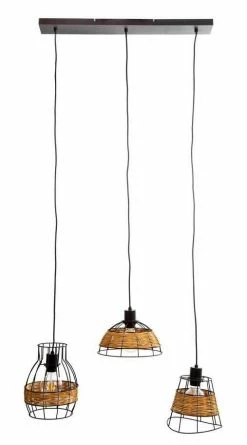 Pendelleuchte, 3-flammig, Rattan / Metall -Innenleuchten Verkaufsladen 11687915 5 202204122233