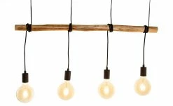 Pendelleuchte, 4-flammig, Eukalyptusholz-Balken -Innenleuchten Verkaufsladen 11687918 2 202204122233