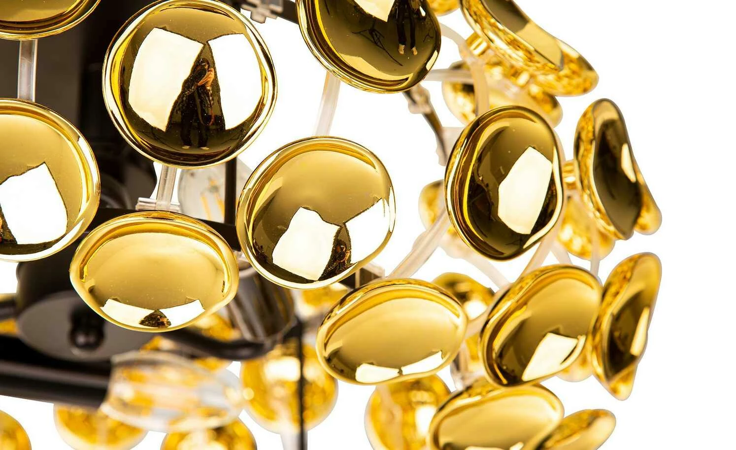 Pendelleuchte, 3-flammig, goldfarben/ schwarz 4 Pendelleuchte, 3-flammig, goldfarben/ schwarz – Bild 2