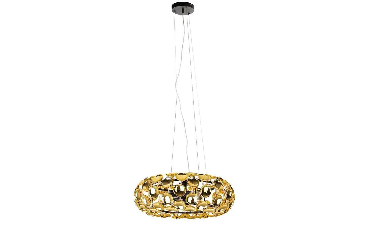 Pendelleuchte, 3-flammig, goldfarben/ schwarz 3 Pendelleuchte, 3-flammig, goldfarben/ schwarz