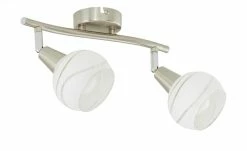 Deckenstrahler, 2-flammig, Glas weis/transparent -Innenleuchten Verkaufsladen 323294501 2 202101272237