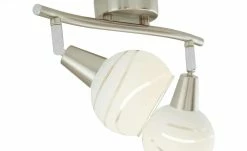 Deckenstrahler, 2-flammig, Glas weis/transparent -Innenleuchten Verkaufsladen 323294501 3 202101272237