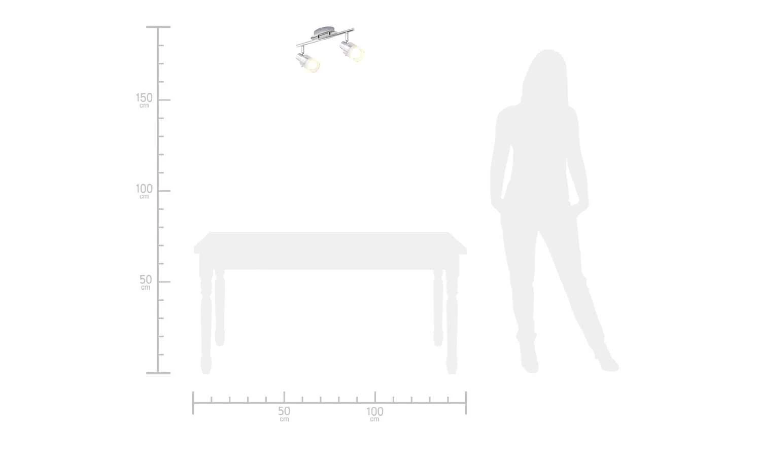 KHG LED-Deckenstrahler, 2-flammig Glas teilsatiniert 8 KHG LED-Deckenstrahler, 2-flammig Glas teilsatiniert – Bild 6