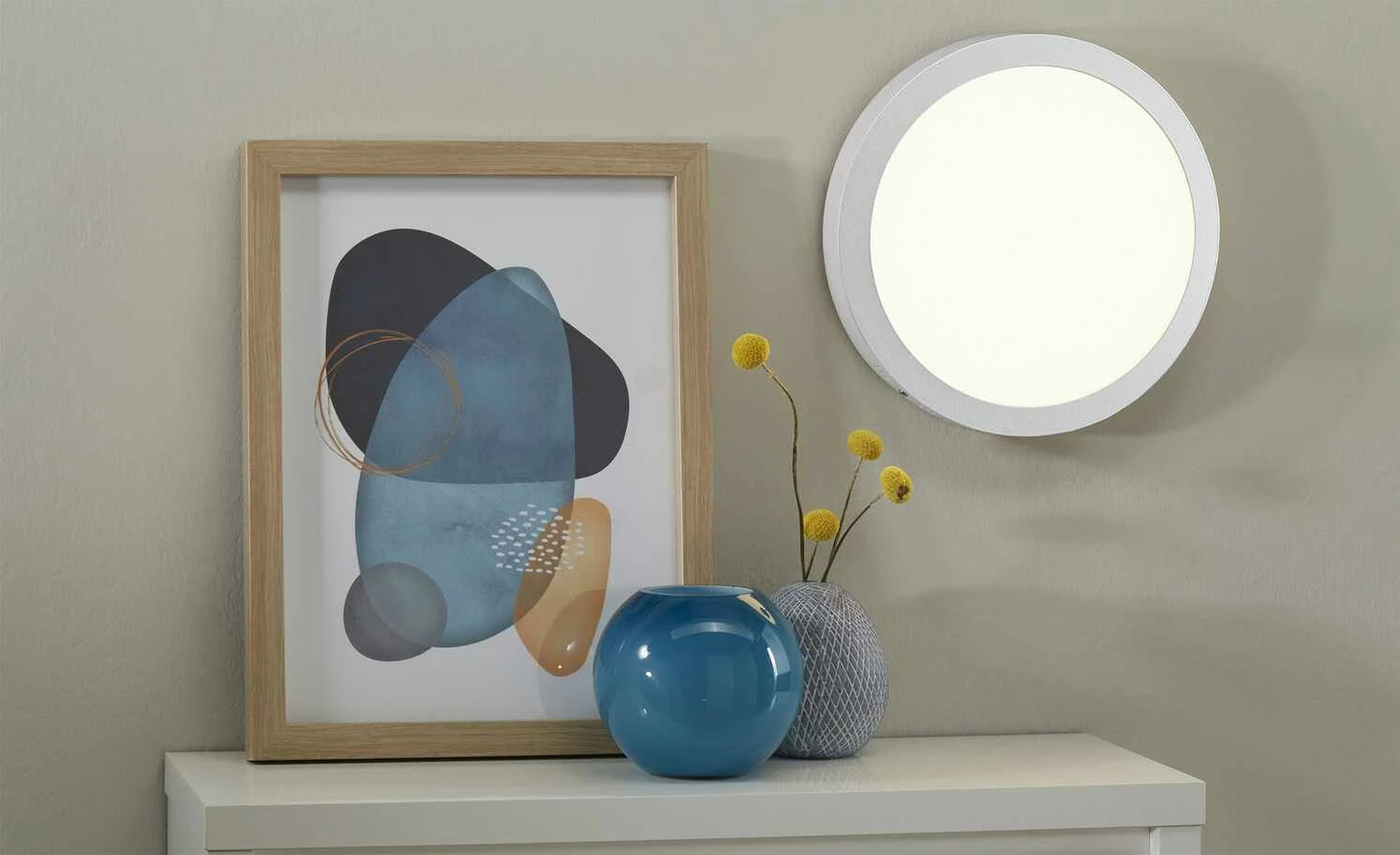 LED-Panel, chrom matt, rund ´mittel´ | 18|W 4 LED-Panel, chrom matt, rund ´mittel´ | 18|W – Bild 2