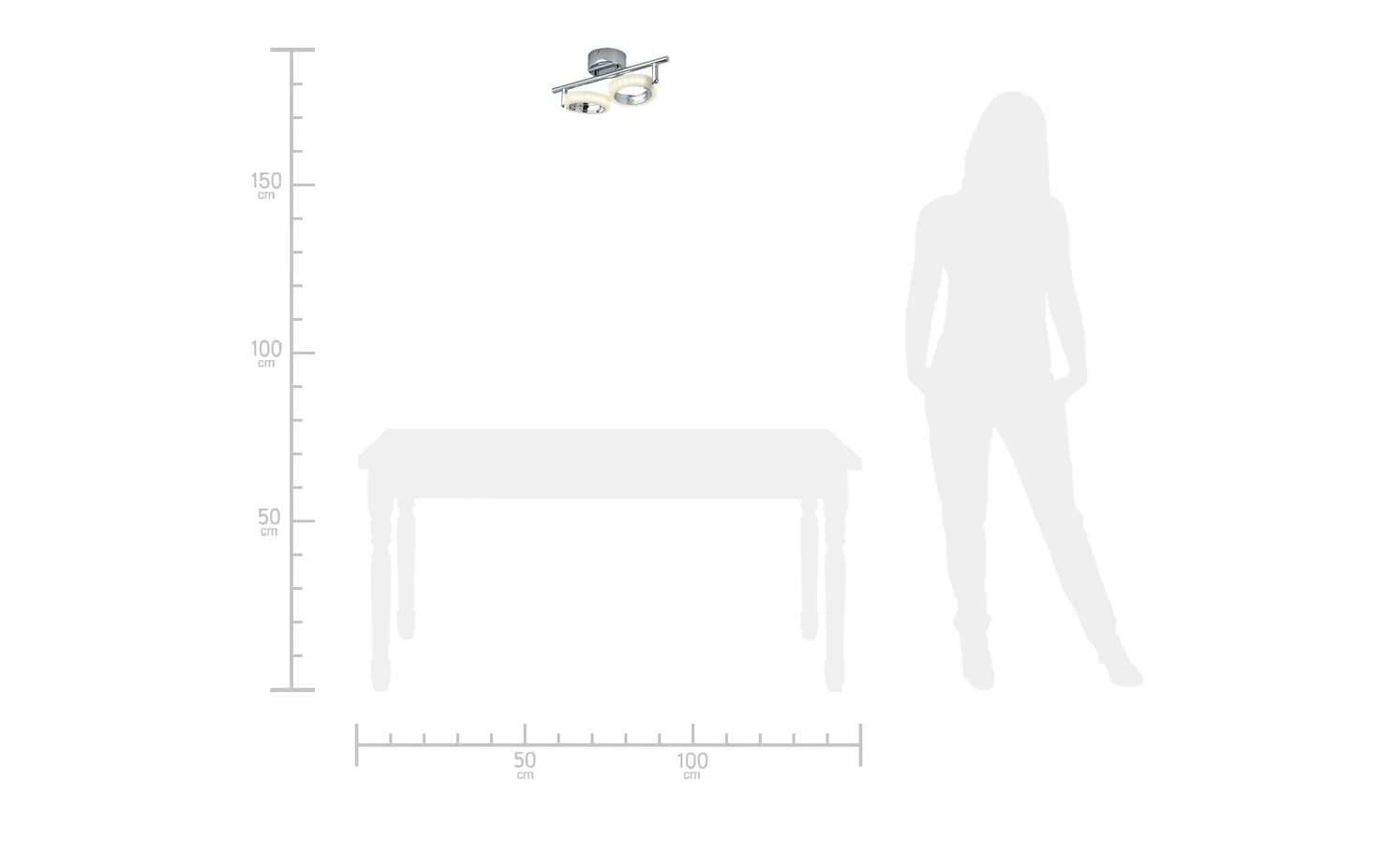 KHG LED-Deckenstrahler, 2-flammig, Acrylringe 8 KHG LED-Deckenstrahler, 2-flammig, Acrylringe – Bild 6