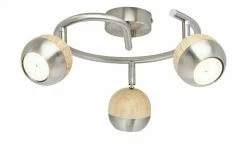 KHG LED-Spot, 3-flammig mit Holz