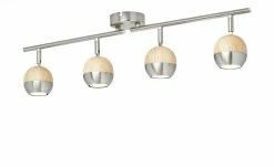 KHG LED-Spot, 4-flammig, mit Holz -Innenleuchten Verkaufsladen 663851 1 201811271526