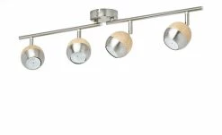 KHG LED-Spot, 4-flammig, mit Holz -Innenleuchten Verkaufsladen 663851 4 201811271526