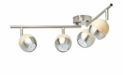 KHG LED-Spot, 4-flammig, mit Holz -Innenleuchten Verkaufsladen 663851 5 201811271526