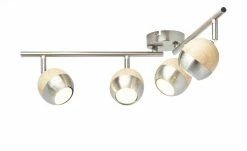 KHG LED-Spot, 4-flammig, mit Holz -Innenleuchten Verkaufsladen 663851 6 201811271526