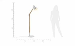 HOME STORY Leseleuchte, 1-flammig, Weiß / Esche -Innenleuchten Verkaufsladen 664196 1 202002252238