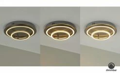 Meisterleuchten LED-Deckenleuchte, 2-flammig, chrom ´2 Ringe´ -Innenleuchten Verkaufsladen 665145 5 202010201343