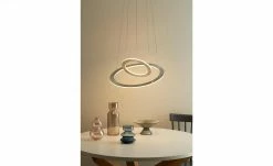 B-Leuchten LED-Pendelleuchte, Nickel matt/ chrom abgesetzt