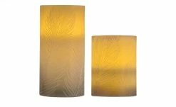 LED-Echtwachs-Kerzen 2er-Set, grau mit Federoptik 11 LED-Echtwachs-Kerzen 2er-Set, grau mit Federoptik -Innenleuchten Verkaufsladen 665439 2 202201191242