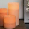 LED-Echtwachs-Kerzen 3er-Set, apricot -Innenleuchten Verkaufsladen 665442 5 202201191242