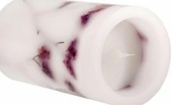 LED-Echtwachs-Kerzen 2er-Set, weiß mit Blumen -Innenleuchten Verkaufsladen 665443 6 202201191242