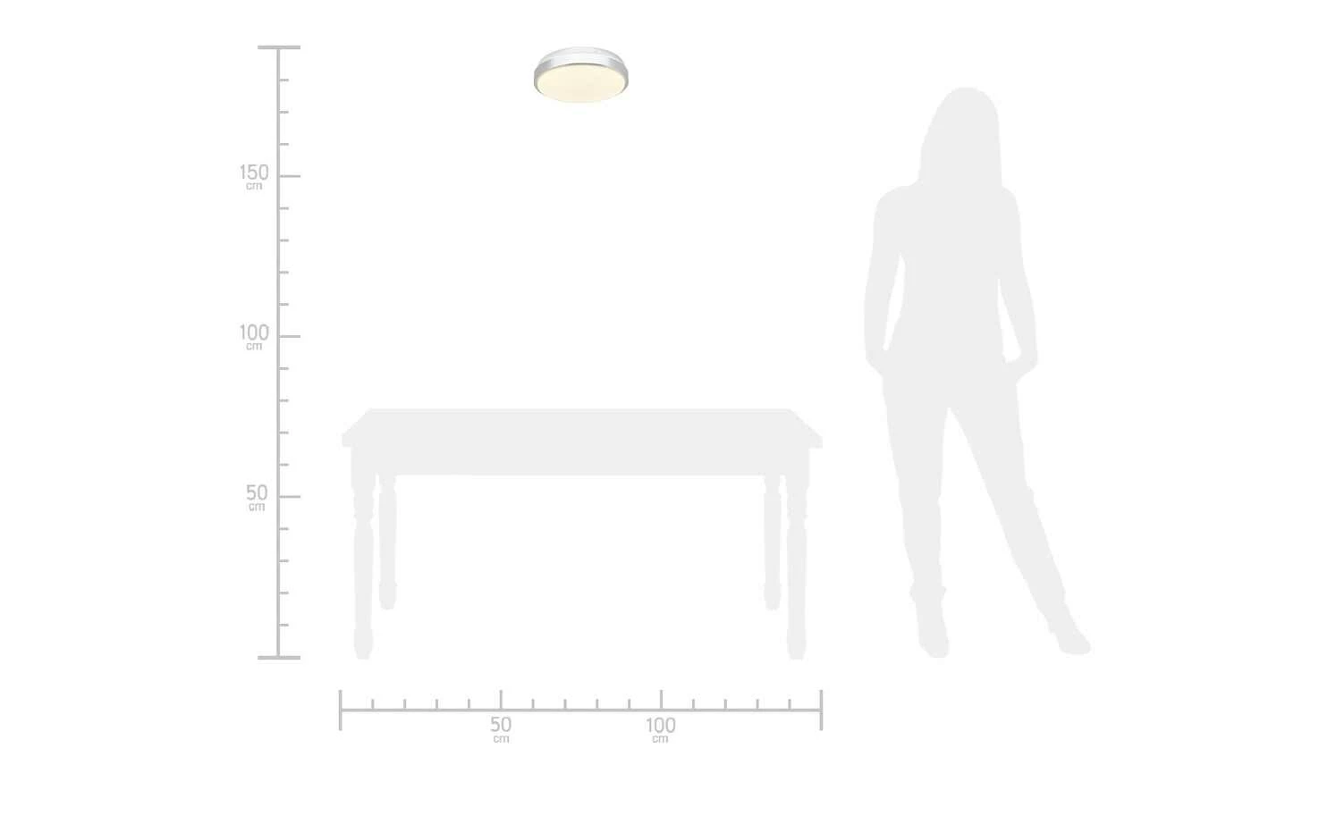 KHG LED-Deckenleuchte, silberfarben / weiß 6 KHG LED-Deckenleuchte, silberfarben / weiß – Bild 4
