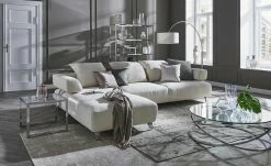 HOME STORY Bogenleuchte mit weißem Stoffschirm 97 HOME STORY Bogenleuchte mit weißem Stoffschirm -Innenleuchten Verkaufsladen 688647 5 202002140030