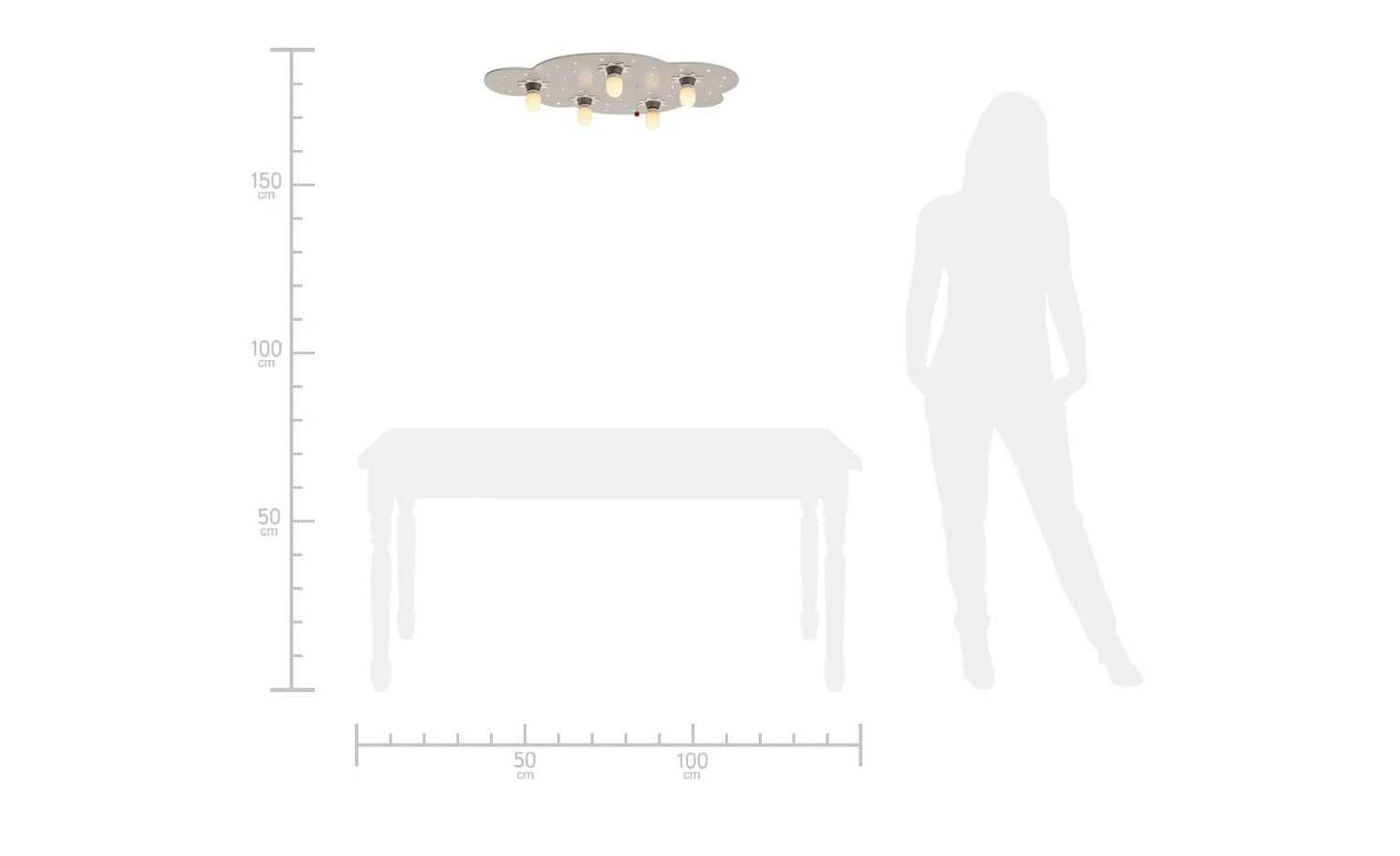 Deckenleuchte Sternenhimmel Holz weiß 6 Deckenleuchte Sternenhimmel Holz weiß – Bild 4