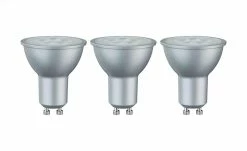LED 3-er Pack GU10/ 6,5W, silber