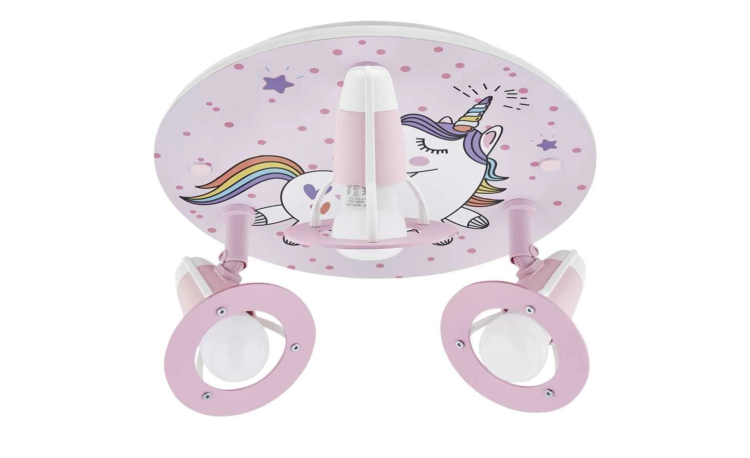 Deckenstrahler, 3-flammig, Rosa Einhorn Babsy 3 Deckenstrahler, 3-flammig, Rosa Einhorn Babsy