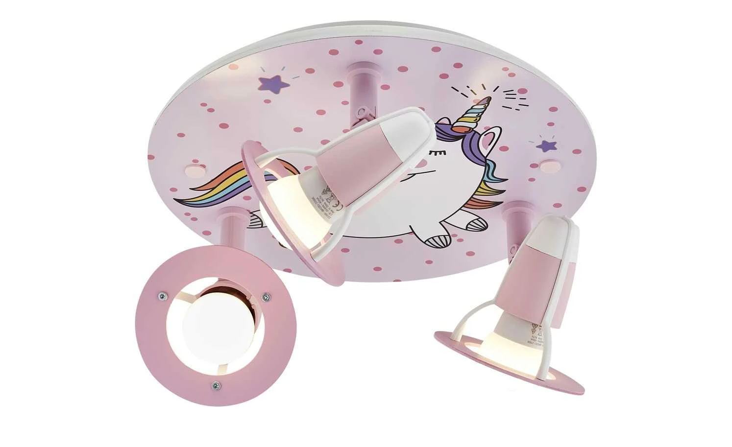 Deckenstrahler, 3-flammig, Rosa Einhorn Babsy 6 Deckenstrahler, 3-flammig, Rosa Einhorn Babsy – Bild 4