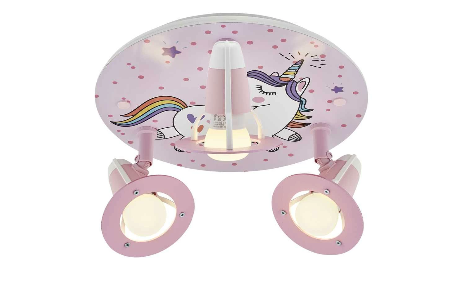 Deckenstrahler, 3-flammig, Rosa Einhorn Babsy 7 Deckenstrahler, 3-flammig, Rosa Einhorn Babsy – Bild 5